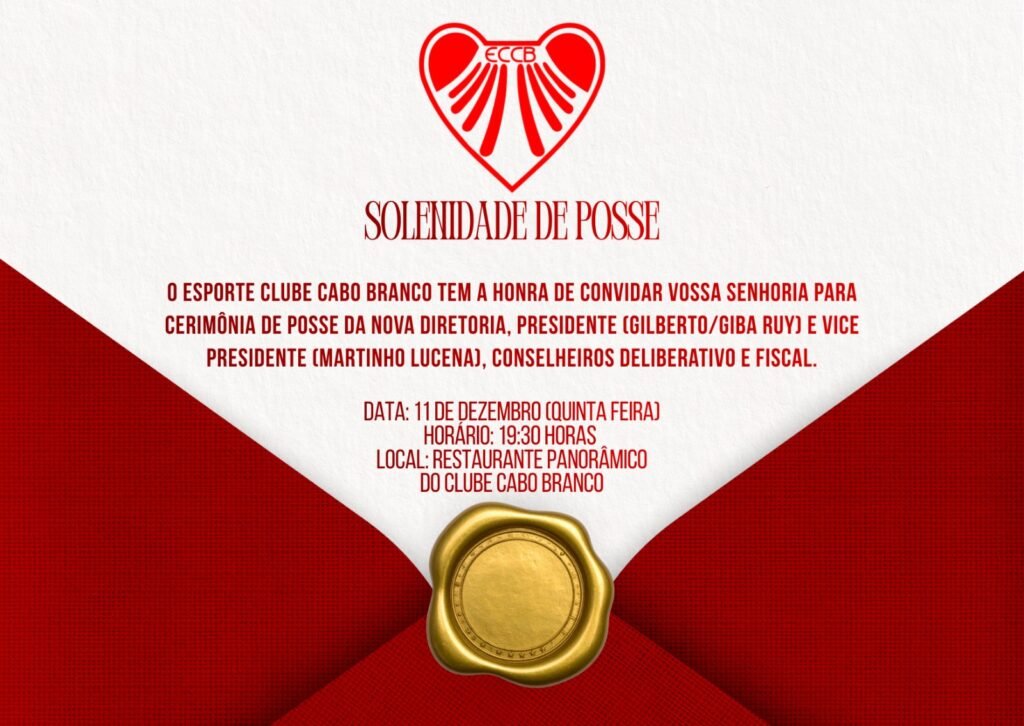 Giba, Filho De “zé Ruy”, Toma Posse Nesta Quinta Feira, Dia 11, Para Mais Um Mandato Na Presidência Do Esporte Clube Cabo Branco
